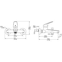 Смеситель для ванны ESKO Palermo PE 54 Хром — фото 4, Смеситель для ванны