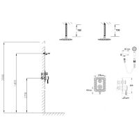 Душевая система Bronze de Luxe Windsor 10138/1F Бронза — фото 2, Душевые системы