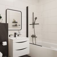 Товар: Шторка на ванну Iddis Slide 75х145 SLI5BS7i90 профиль Черный матовый стекло прозрачное - фото 2 Шторка на ванну Iddis Slide 75х145 SLI5BS7i90 профиль Черный матовый стекло прозрачное — фото 2, Шторки для ванной распашные