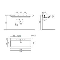 Раковина GSI Nubes 120 9624111 Белая — фото 4, Раковины