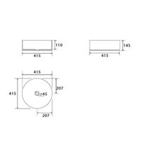 Раковина-чаша Point Виктория 41 Белая арт-PN43063 — фото 3, Раковины накладные