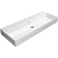 Раковина GSI Kube X 120 9424011 Белая — фото 1, Раковины подвесные