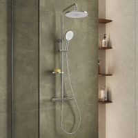 Душевая система Milardo Ideal Spa ILSSBTHM89 с термостатом Хром — фото 1, Душевые стойки