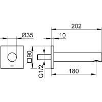 Излив для смесителя Keuco IXMO 59545010102 Хром — фото 2, Смесители для биде