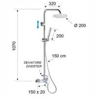 Душевая система Remer Winner W37X7MDEC20 Хром — фото 2, Душевые системы