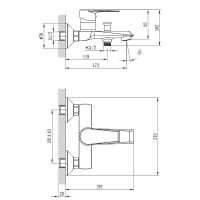 Товар: Смеситель для ванны Rossinka RS28-31 Хром - фото 2 Смеситель для ванны Rossinka RS28-31 Хром — фото 2, Для душа и ванны