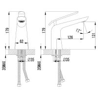 Смеситель для раковины Lemark Melange LM4906CW Белый Хром — фото 3, Смесители для раковины