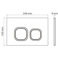 Клавиша смыва Iberica Blanca Esti-Q IB.B083.006.001 Золото глянцевое — фото 2, Кнопки смыва
