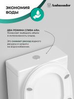 Товар: Унитаз компакт Ambassador Ritz 237K19001RS с бачком и сиденьем Микролифт - фото 11 Унитаз компакт Ambassador Ritz 237K19001RS с бачком и сиденьем Микролифт — фото 11, Унитазы