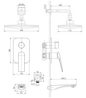 Душевая система Lemark Allegro LM5922CW Хром Белый — фото 2, Душевые системы
