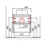 Столешница под раковину Jorno Wood 60 Wood.06.60/DW Темное дерево — фото 5, Столешницы под раковину