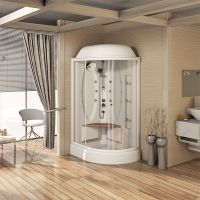 Душевая кабина Radomir Гранд 123x93 L 1-05-1-1-0-1160 профиль Белый стекло прозрачное — фото 6, Душевые кабины