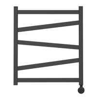 Полотенцесушитель электрический Point Феникс PN15156BE П5 500x600 левый/правый, черный — фото 1, Электрические полотенцесушители