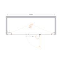 Душевая дверь CEZARES VERONA-W-B-13-80+60/60-C-Cr — фото 3, Душевые двери в нишу