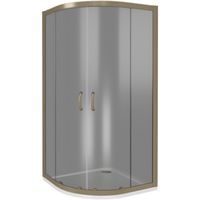 Душевой уголок Good Door Jazze R-100-B-BR 100x100 профиль Бронза стекло тонированное — фото 1, Душевые уголки четверть круга