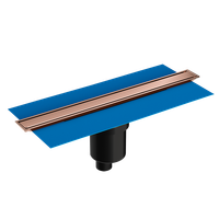 Душевой трап Eco-Flow 60 см, вертикальный, медь — фото 1, Трапы для душа