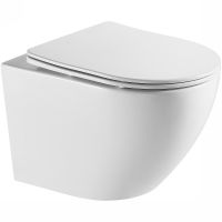 Унитаз Azario Grado AZ-0046-UQ3 подвесной Белый с сиденьем Микролифт — фото 1, Подвесные унитазы