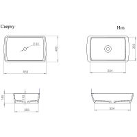Раковина-чаша Salini Gloria 65 312 1102212M Белая матовая — фото 3, Раковины накладные