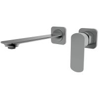 Смеситель для раковины AQUAme Monza AQM6315GM Оружейный металл — фото 1, Смесители для раковины