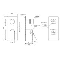 Смеситель для душа Remer Infinity I93KBNPO Никель матовый брашированный — фото 2, Смеситель для душа