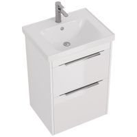 Товар: Тумба PRIME, 60 см, подвесная/напольная, 2 ящика, белый глянец - фото 5 Тумба PRIME, 60 см, подвесная/напольная, 2 ящика, белый глянец — фото 5, Тумбы под раковину