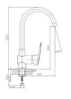 Смеситель для кухни Haiba HB4007 Хром — фото 2, Смесители для кухни