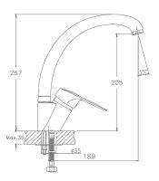 Товар: Смеситель для кухни Haiba HB4104 Хром - фото 2 Смеситель для кухни Haiba HB4104 Хром — фото 2, Смесители для кухни