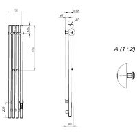 Электрический полотенцесушитель Comfysan Alto EC-4 120x15 015770 Белый матовый — фото 2, Электрические полотенцесушители