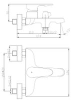 Смеситель "Doha" д/ванны, без акс., арт. DH54 — фото 2, Смеситель для ванны