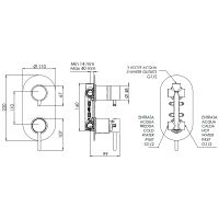 Смеситель для душа Remer X-Style Золото глянцевое арт-X93DO — фото 2, Встраиваемые смесители для душа
