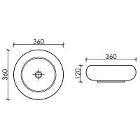 Раковина-чаша Ceramicanova Element 36 CN6050MC Капучино матовая — фото 16, Раковины накладные