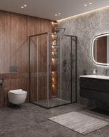 Душевой уголок CEZARES MOLVENO-AH-21-90+30-C-GM-IV — фото 1, Прямоугольные душевые уголки