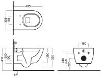 Товар: Унитаз Hatria Fusion Y1XQ01 подвесной без сиденья - фото 2 Унитаз Hatria Fusion Y1XQ01 подвесной без сиденья — фото 2, Подвесные унитазы