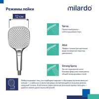 Ручной душ Milardo Ideal Spa 3F ILS3FC0M18 Хром — фото 6, Лейки для душа