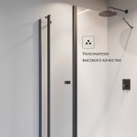 Товар: Душевая стенка Roca Capital 90 M4409016M профиль Черный стекло прозрачное - фото 2 Душевая стенка Roca Capital 90 M4409016M профиль Черный стекло прозрачное — фото 2, Боковые стенки