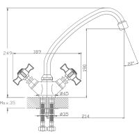 Смеситель для кухни Haiba Хром арт-HB4924 — фото 2, Смесители для кухни