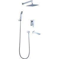 Душевая система Lemark Contest LM5822CW Хром Белая — фото 1, Душевые системы