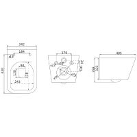 Унитаз Lemark Florex подвесной Белый глянец с сиденьем Микролифт арт-9614001 — фото 8, Подвесные унитазы