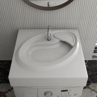 Раковина Madera Ameli 60 4627173210416 на стиральную машину Белая — фото 2, Раковины на стиральную машину