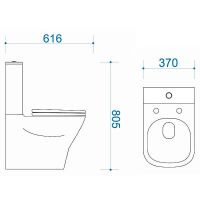 Товар: Унитаз компакт Maretti Umbria UM10NBM12-844 с бачком и сиденьем Микролифт - фото 5 Унитаз компакт Maretti Umbria UM10NBM12-844 с бачком и сиденьем Микролифт — фото 5, Напольные унитазы