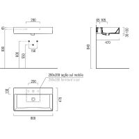 Товар: Раковина GSI Kube X 80 9422011 Белая - фото 3 Раковина GSI Kube X 80 9422011 Белая — фото 3, Раковины