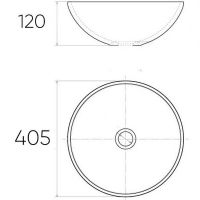 Раковина-чаша Bronze de Luxe 40 3008 Белая Зеленая — фото 4, Раковины накладные
