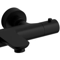 Смеситель для ванны Raiber Graceful RPB-008 с термостатом Черный матовый — фото 2, Для душа и ванны