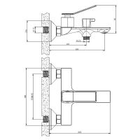 Смеситель для ванны Belz B618 Хром арт-B60618 — фото 2, Смеситель для ванны