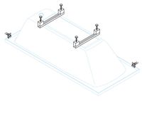 Универсальный комплект ног для прямоугольных акриловых ванн CEZARES LEG-KIT-150 — фото 1, Комплектующие для туалета