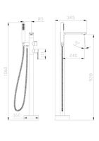 Товар: Напольный смеситель для ванны CEZARES LUX-VDP-01 - фото 8 Напольный смеситель для ванны CEZARES LUX-VDP-01 — фото 8, Смеситель для ванны