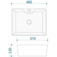 Раковина Maretti Umbria 48 UM13NS96-844 Белая — фото 6, Раковины накладные