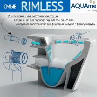 Унитаз AQUAme AQM2011 подвесной Белый глянец с сиденьем Микролифт — фото 5, Подвесные унитазы