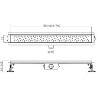 Товар: Душевой лоток Haiba 600x70 HB92600 с решеткой Сатин - фото 2 Душевой лоток Haiba 600x70 HB92600 с решеткой Сатин — фото 2, Душевые лотки