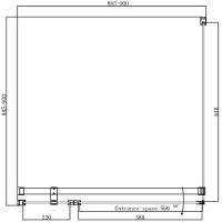 Душевой уголок Ambassador Nord 90х90 13011105 профиль Хром стекло прозрачное — фото 4, Душевые уголки